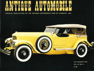 ANTIQUE AUTOMOBILE 1973 JULY - '29 DUPONT, '30 CADILLAC , 6-WHEEL '14 AUBURN